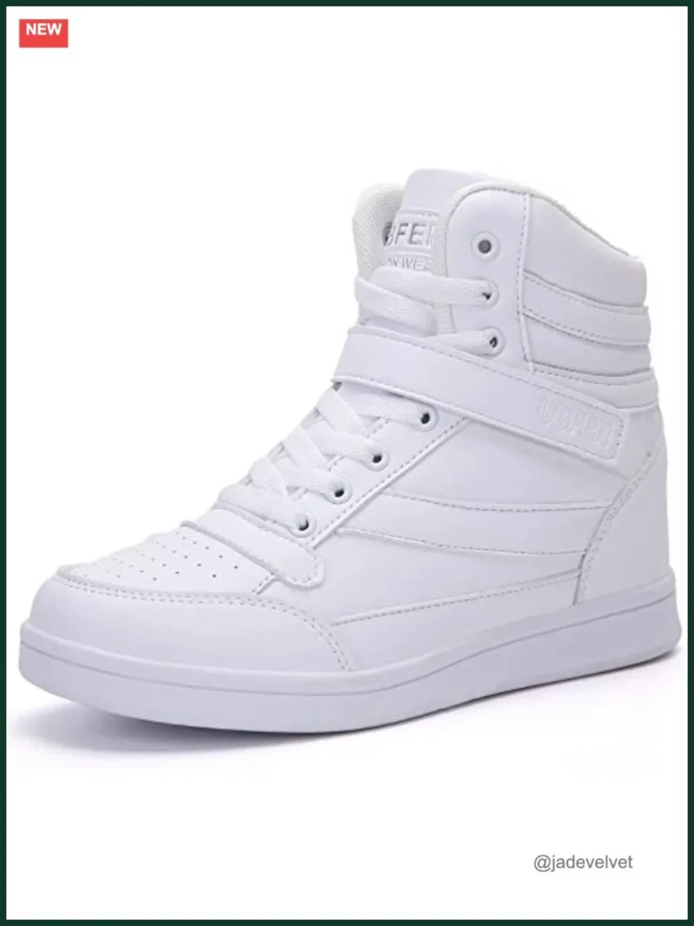Women's High Top Sneakers with Hidden Wedge Heel Ankle Support